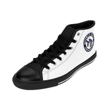 Load image into Gallery viewer, BuckWild Black/White/Blue High Top Sneakers
