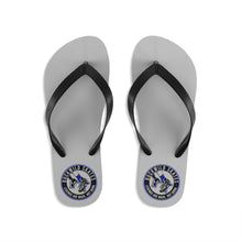 Load image into Gallery viewer, BuckWild Blue & Grey Unisex Flip Flops