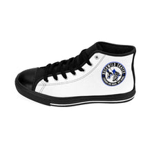 Load image into Gallery viewer, BuckWild Black/White/Blue High Top Sneakers