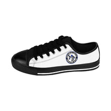 Load image into Gallery viewer, BuckWild Black/White/Blue Low Top Sneakers