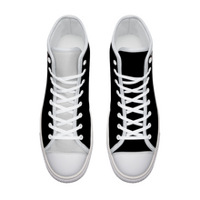 Load image into Gallery viewer, BuckWild Unisex Black High Top Sneakers