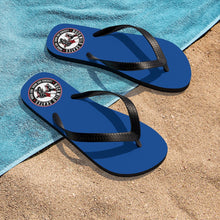 Load image into Gallery viewer, BuckWild Blue & Red Unisex Flip Flops
