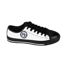 Load image into Gallery viewer, BuckWild Black/White/Blue Low Top Sneakers