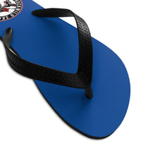 Load image into Gallery viewer, BuckWild Blue & Red Unisex Flip Flops