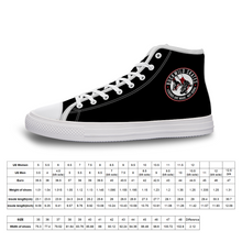 Load image into Gallery viewer, BuckWild Unisex Black High Top Sneakers