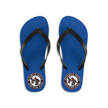 Load image into Gallery viewer, BuckWild Blue & Red Unisex Flip Flops