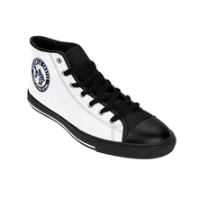 Load image into Gallery viewer, BuckWild Black/White/Blue High Top Sneakers