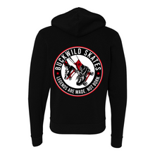 Load image into Gallery viewer, BuckWild Full-Zip Hooded Sweatshirt (Red Logo)