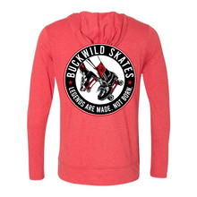 Load image into Gallery viewer, BuckWild Skates Hooded Full-Zip T-Shirt