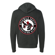 Load image into Gallery viewer, BuckWild Full-Zip Hooded Sweatshirt (Red Logo)