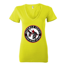 Load image into Gallery viewer, BuckWild Skates Women's Deep V-Neck Tee