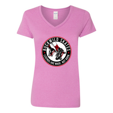 Load image into Gallery viewer, BuckWild Skates Women's V-Neck T-Shirt
