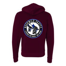 Load image into Gallery viewer, BuckWild Full-Zip Hooded Sweatshirt (Blue Log