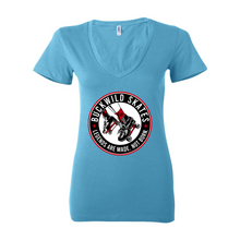 Load image into Gallery viewer, BuckWild Skates Women's Deep V-Neck Tee