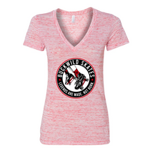 Load image into Gallery viewer, BuckWild Skates Women's Deep V-Neck Tee