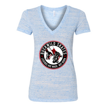 Load image into Gallery viewer, BuckWild Skates Women's Deep V-Neck Tee