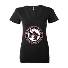 Load image into Gallery viewer, BuckWild Skates Women's Deep V-Neck Tee