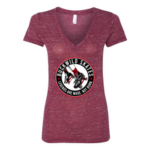 Load image into Gallery viewer, BuckWild Skates Women's Deep V-Neck Tee
