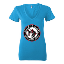 Load image into Gallery viewer, BuckWild Skates Women's Deep V-Neck Tee