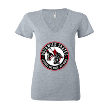 Load image into Gallery viewer, BuckWild Skates Women's Deep V-Neck Tee