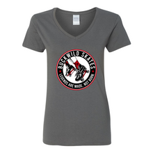 Load image into Gallery viewer, BuckWild Skates Women's V-Neck T-Shirt