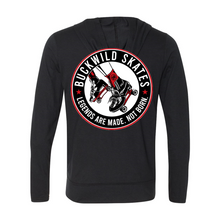 Load image into Gallery viewer, BuckWild Skates Hooded Full-Zip T-Shirt