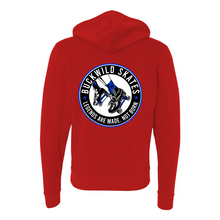 Load image into Gallery viewer, BuckWild Full-Zip Hooded Sweatshirt (Blue Log