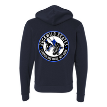 Load image into Gallery viewer, BuckWild Full-Zip Hooded Sweatshirt (Blue Log