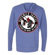Load image into Gallery viewer, BuckWild Skates Hooded Full-Zip T-Shirt