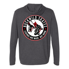 Load image into Gallery viewer, BuckWild Skates Hooded Full-Zip T-Shirt