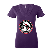 Load image into Gallery viewer, BuckWild Skates Women's Deep V-Neck Tee