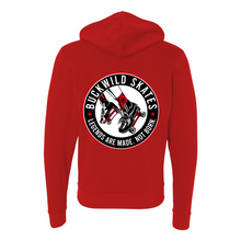 Load image into Gallery viewer, BuckWild Full-Zip Hooded Sweatshirt (Red Logo)