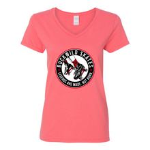 Load image into Gallery viewer, BuckWild Skates Women's V-Neck T-Shirt