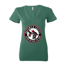 Load image into Gallery viewer, BuckWild Skates Women's Deep V-Neck Tee
