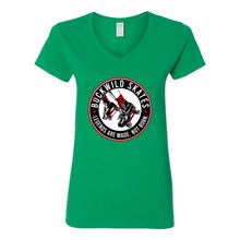 Load image into Gallery viewer, BuckWild Skates Women's V-Neck T-Shirt