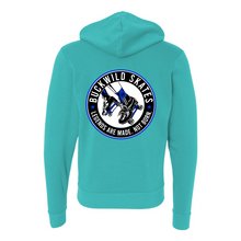 Load image into Gallery viewer, BuckWild Full-Zip Hooded Sweatshirt (Blue Log