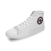 Load image into Gallery viewer, BuckWild Unisex White High Top Sneakers
