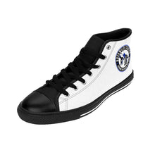 Load image into Gallery viewer, BuckWild Black/White/Blue High Top Sneakers
