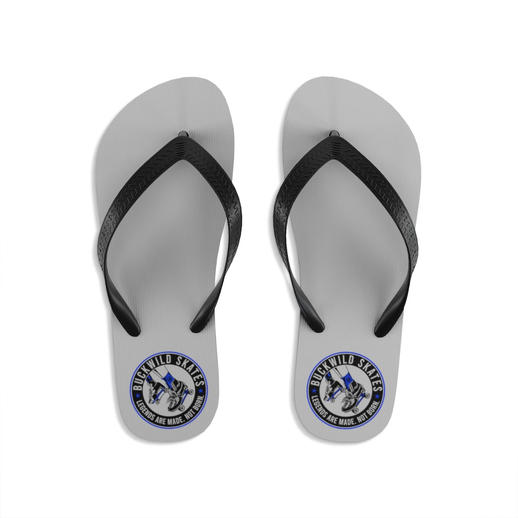 BuckWild Blue & Grey Unisex Flip Flops