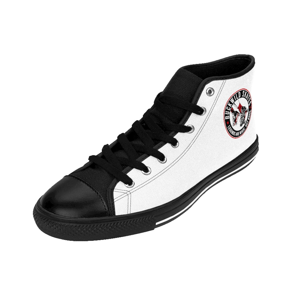 BuckWild Black/White/Red High Top Sneakers