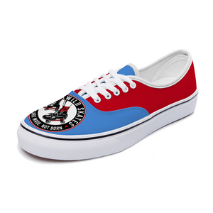 BuckWild Unisex Blue/Red Low Top Sneakers