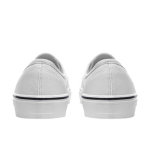 Load image into Gallery viewer, BuckWild Unisex White Low Top Sneakers
