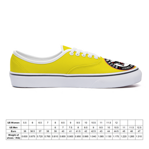 BuckWild Unisex Yellow Low Top Sneakers
