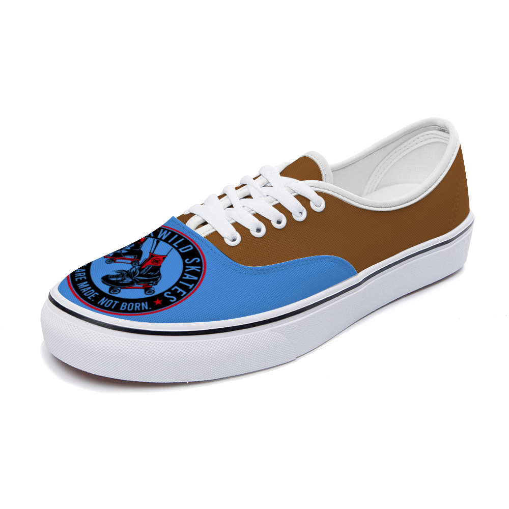 BuckWild Unisex Blue/Brown Low Top Sneakers