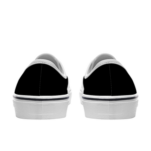 BuckWild Unisex White/Black/Red Low Top Sneakers