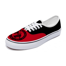 Load image into Gallery viewer, BuckWild Unisex Red/Black Low Top Sneakers
