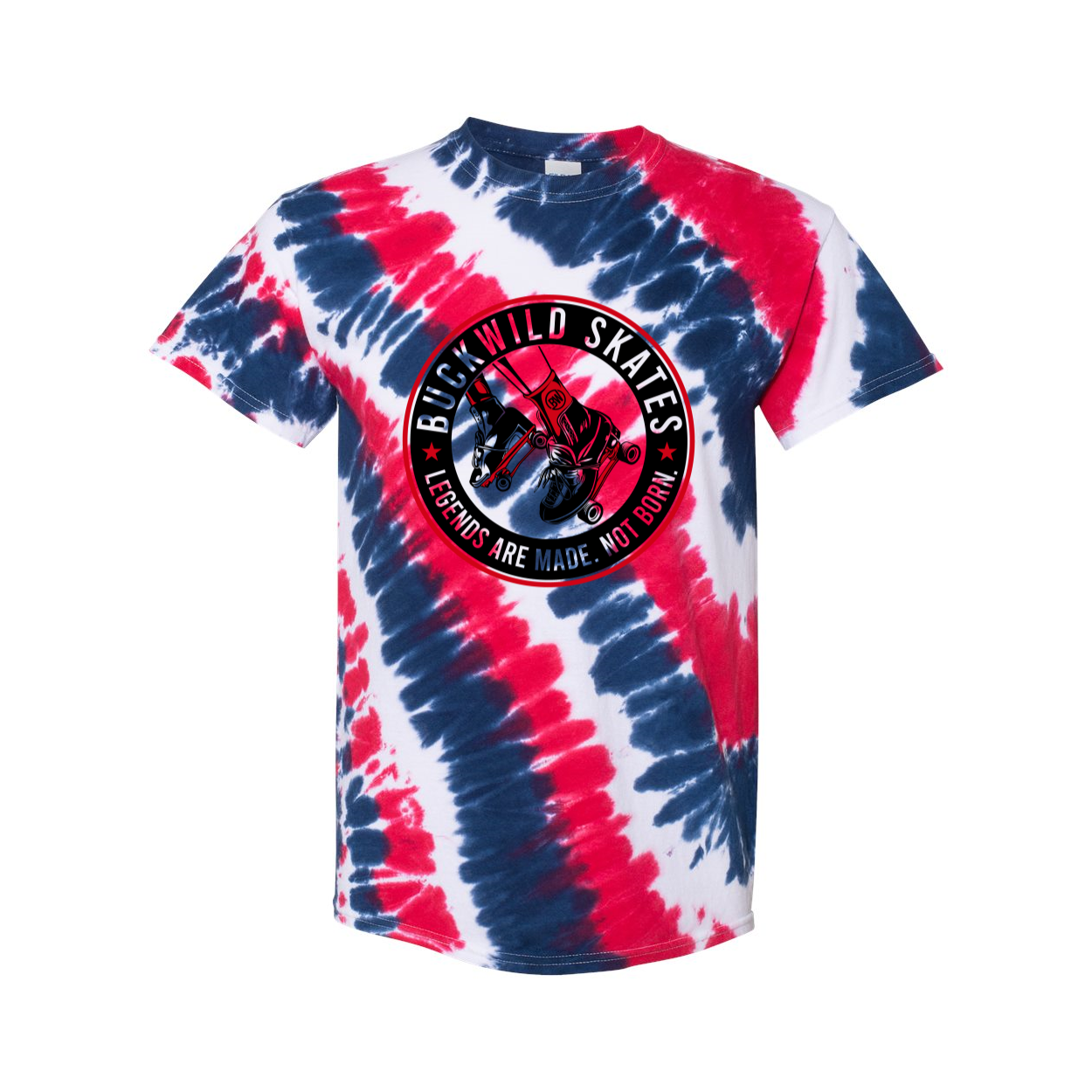 T-Shirt Clear BuckWild Shop BuckWild Logo) (Red Dyenomite –