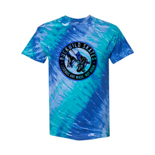 Load image into Gallery viewer, BuckWild Dyenomite T-Shirt (Blue Clear Logo)
