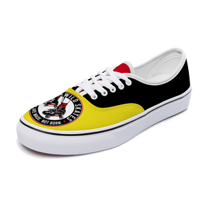 BuckWild Unisex Yellow/Black/Red Low Top Sneakers