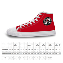 Load image into Gallery viewer, BuckWild Unisex Red High Top Sneakers
